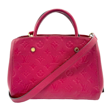 LOUIS VUITTON Handbag Shoulder Bag Monogram Empreinte Montaigne BB Red Women's M43730 z1091