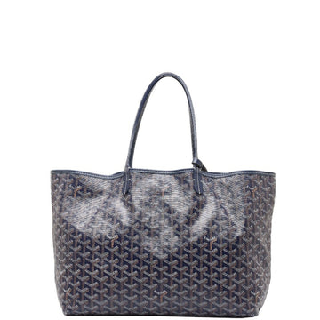 GOYARD Saint Louis PM Tote Bag Handbag Navy Multicolor PVC Leather Women's