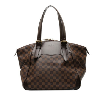 LOUIS VUITTON Damier Verona GM Handbag Tote Bag N41119 Ebene Brown PVC Leather Women's