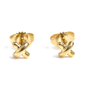 TIFFANY&Co.  K18YG Yellow Gold Cross Stitch Earrings 1.3g for Women