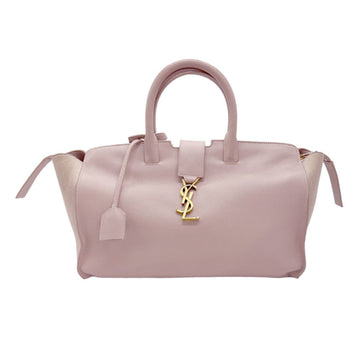 SAINT LAURENT shoulder bag, handbag, Downtown Cabas, leather, suede, light pink, women's, 436832, z0942