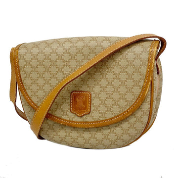 CELINE shoulder bag macadam beige ladies