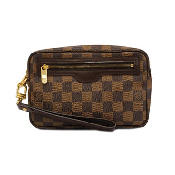 LOUIS VUITTON Clutch Bag Damier Pochette Bier Macau N61739 Ebene Men's Women's