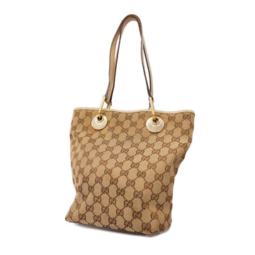 GUCCI Tote Bag GG Canvas 120840 Ivory Beige Women's