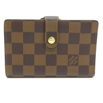 LOUIS VUITTON wallet, snap button loose, women's bi-fold wallet N61664 Damier Ebene [brown]