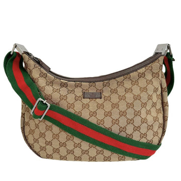 GUCCI Shoulder Bag 122790 GG Canvas Brown Women's H110924277