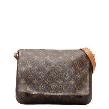 LOUIS VUITTON Monogram Musette Tango Short Shoulder Bag Handbag M51257 Brown PVC Leather Women's