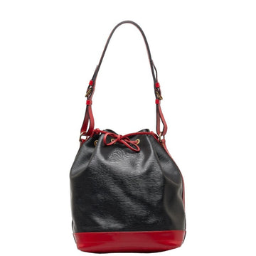 LOUIS VUITTON Epi Noe Shoulder Bag Tote M44017 Noir Castilian Red Black Leather Women's