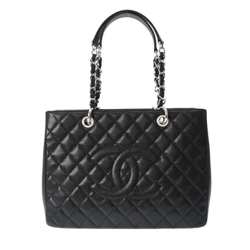 CHANEL GST Grand Tote Black A50995 Women's Caviar Skin Bag