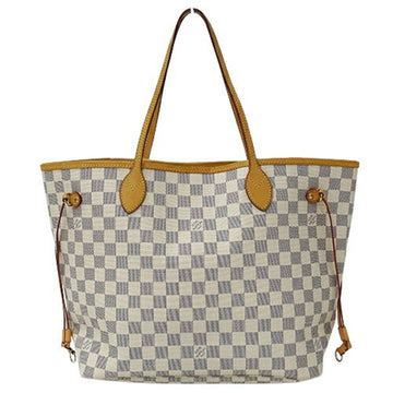 LOUIS VUITTON Damier Azur Women's Tote Bag Neverfull MM N51107 White