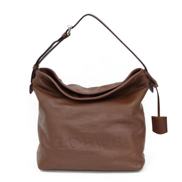 LOEWE Shoulder Bag Leather Brown Women's BRB01000000003258