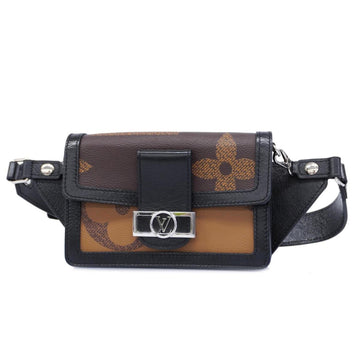 LOUIS VUITTON Waist Bag Monogram Giant Reverse Bum Dauphine M67696 Brown Black Women's