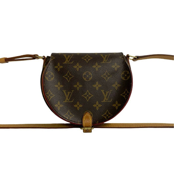 LOUIS VUITTON Tan Blanc Monogram Leather Shoulder Bag Pochette Brown 36156