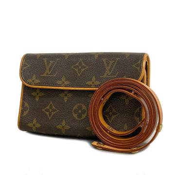 LOUIS VUITTON Waist Bag Monogram Pochette Florentine M51855 Brown Women's