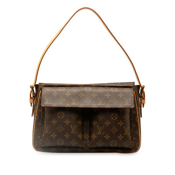 LOUIS VUITTON Monogram Vivacite GM Bag M51163 Brown PVC Leather Women's