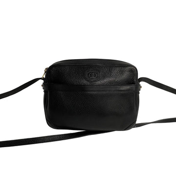 GUCCI Old  GG Leather Shoulder Bag Pochette Sacoche Black 56166