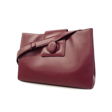 CARTIER Shoulder Bag Must Leather Bordeaux Women's