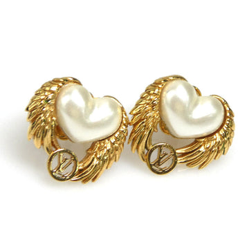 LOUIS VUITTON Earrings Boucle de Reuil Angel Love Metal Gold Women's M67422 r10041k