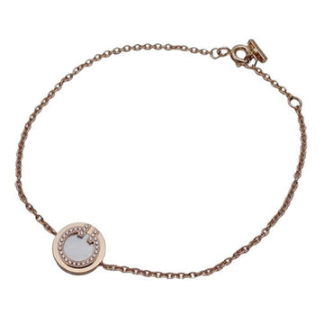 TIFFANY & Co. Bracelet for Women 750PG Diamond Mother of Pearl T-Toe Circle Pink Gold Polished