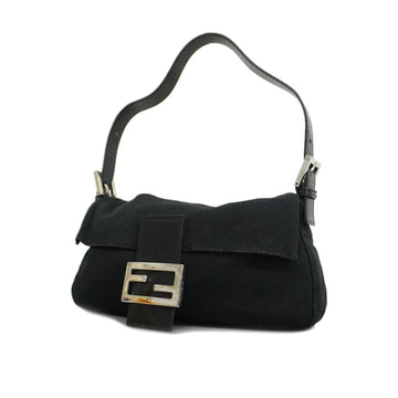 FENDI Handbag Mamma Bucket Cotton Black Ladies