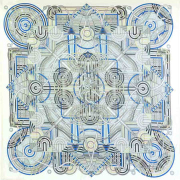 HERMES LA FABRIQUE DES RUBANS Scarf Silk White Multicolor Women's e58634a