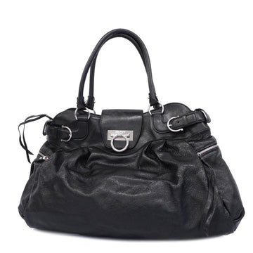 SALVATORE FERRAGAMO Handbag Gancini Leather Black Women's