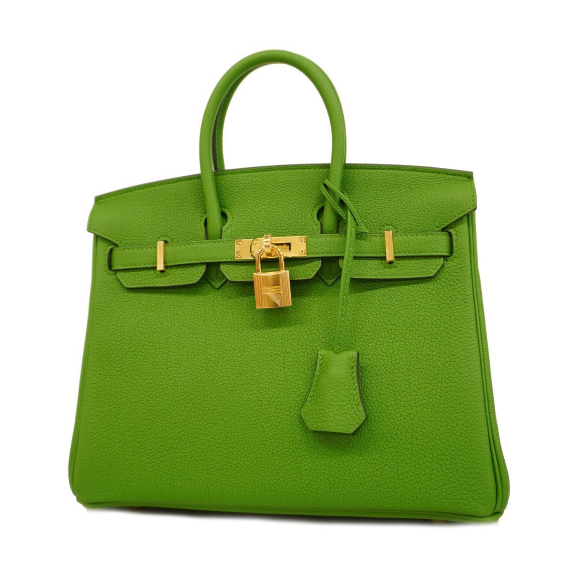 HERMES handbag Birkin 25 B stamp Togo Vert Yucca for women