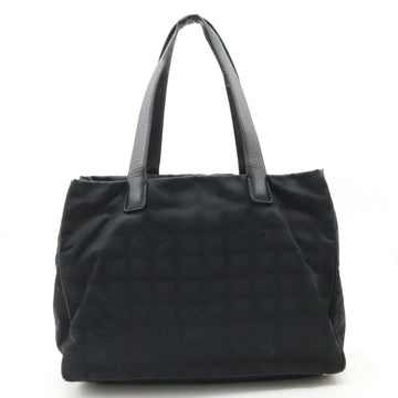 CHANEL New Travel Line Tote MM Bag Shoulder Nylon Jacquard Black A15991