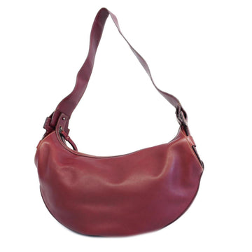 SALVATORE FERRAGAMO Shoulder Bag Gancini Leather Bordeaux Women's