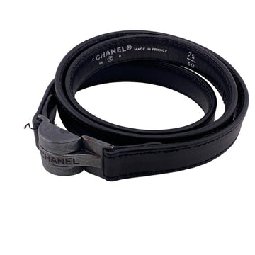 CHANEL 96P 75 Belt Black Men's