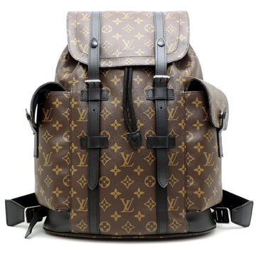 LOUIS VUITTON Christopher MM Women's and Men's Backpack/Daypack M43735 Monogram Macassar Ebene [Brown]