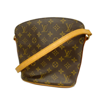 LOUIS VUITTON Shoulder Bag Monogram Drouot M51290 Brown Ladies