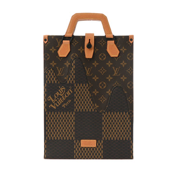 LOUIS VUITTON Damier Giant NIGO Collaboration Tote Brown N40355 Unisex Canvas Handbag