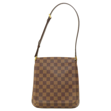 LOUIS VUITTON N51260 Musette Salsa Short Damier Ebene Shoulder Bag Canvas Women's