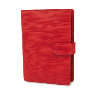 LOUIS VUITTON Notebook Cover Epi Agenda PM R20057 Castilian Red for Men and Women