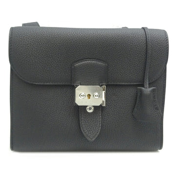 HERMES Sac a Depeche 21 B stamped 2023 [palladium] with seal on metal fittings Men's shoulder bag Togo Noir [black]