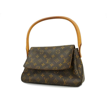 LOUIS VUITTON Shoulder Bag Monogram Looping M51147 Brown Ladies