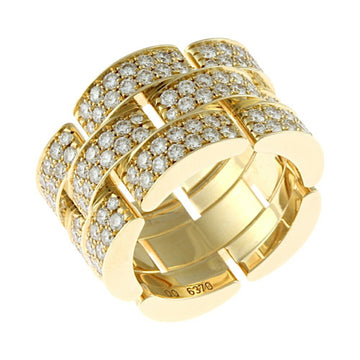 CARTIER Maillon Panthere Diamond Ring, Size 13, 18K, Diamond, Women's,