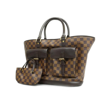 LOUIS VUITTON Tote Bag Damier Manosque GM N51120 Ebene Ladies