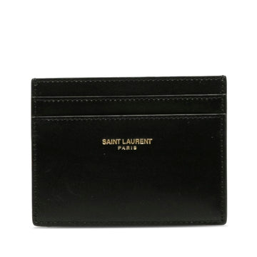 SAINT LAURENT Card Case Business Holder 375946 Black Leather Men's