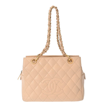 CHANEL PST Petit Tote Beige A18004 Women's Caviar Skin Handbag