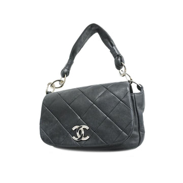 CHANEL Handbag Matelasse Leather Black Ladies