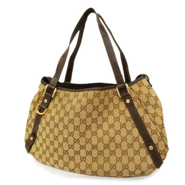 GUCCI tote bag GG canvas 130736 brown beige champagne ladies