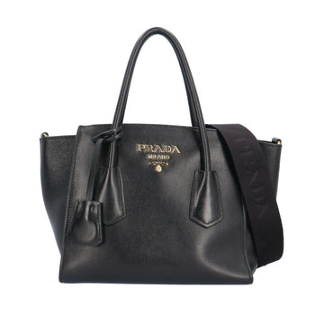 PRADA Shoulder Bag Leather 1BG369 Black Women's  2way