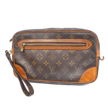 LOUIS VUITTON Clutch Bag Monogram Marly Dragonne M51825 Brown Men's