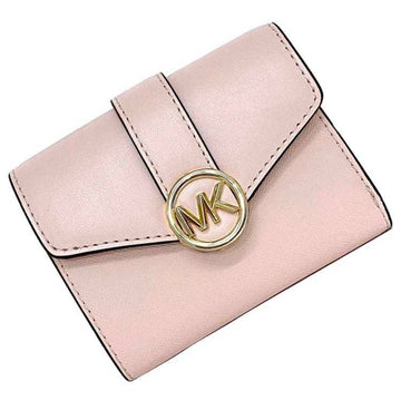 MICHAEL KORS Tri-fold Wallet Pink 35S2GNMF6L ec-20140 Leather  Compact MK Women's