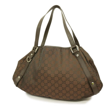 GUCCI tote bag GG nylon brown ladies