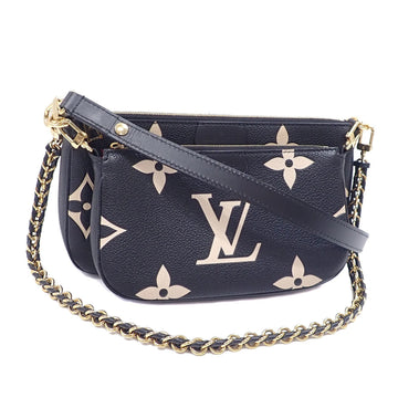 LOUIS VUITTON Shoulder Bag Bicolor Monogram Empreinte Multi Pochette Accessoire Women's M45777 Black Beige A210716