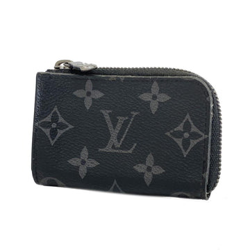 LOUIS VUITTON Wallet/Coin Case Monogram Eclipse Porte Monnaie Jour M63536 Black Men's