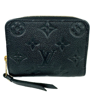 LOUIS VUITTON Zippy Coin Case Wallet Card Business Holder M60574 RFID Monogram Empreinte Accessories Women Men Current Black